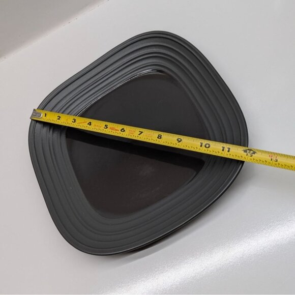 Mikasa Swirl Square Graphite Gray Dinner Plate 10 3/4" Modern Design - Picture 6 of 10